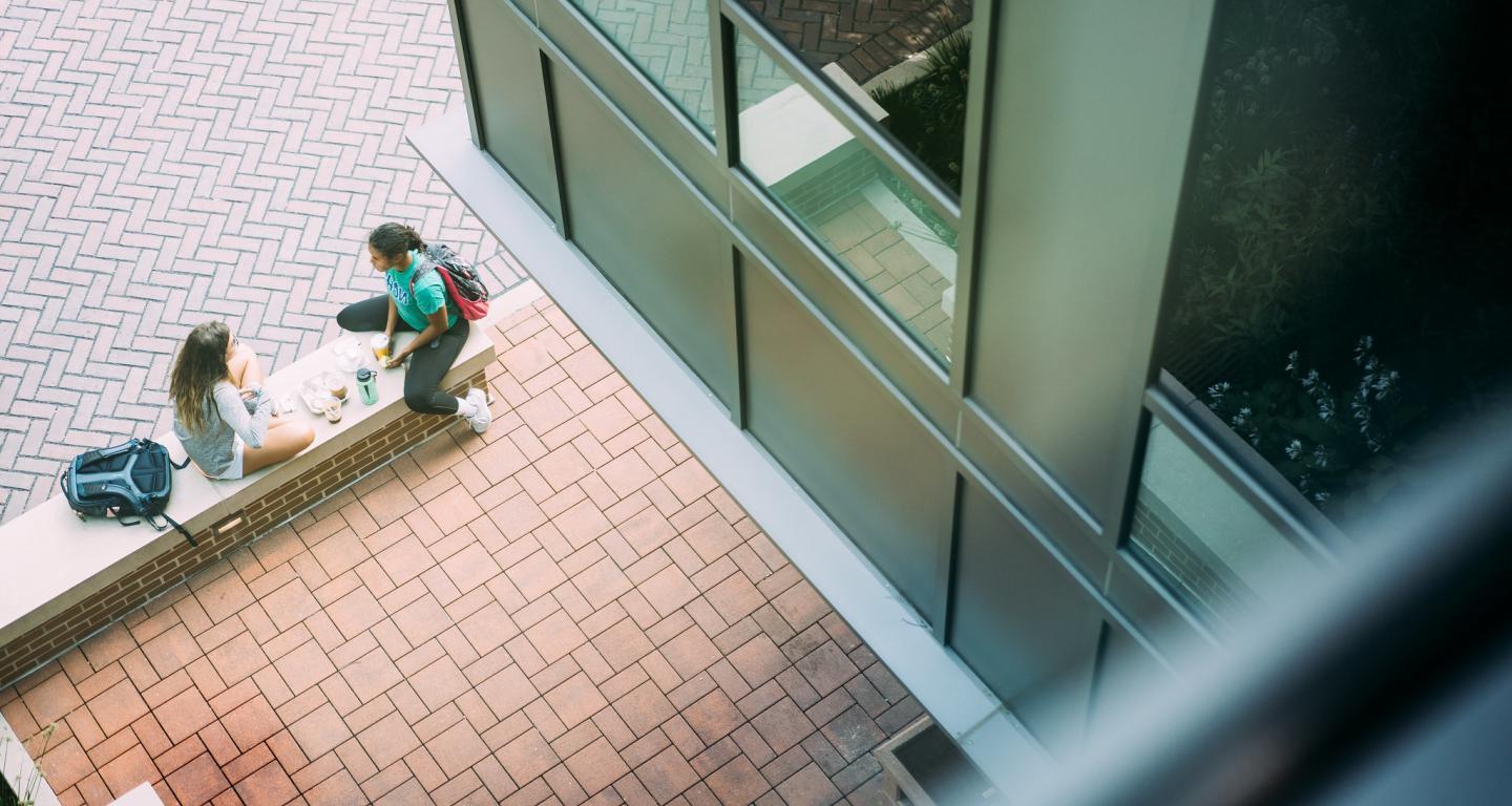 students talking