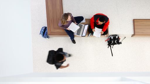 Students socializing